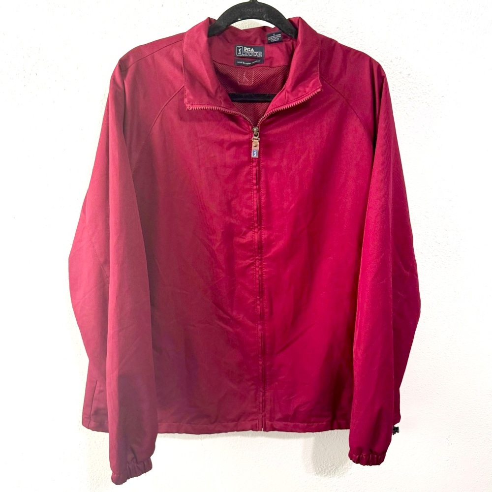 PGA Tour cranberry men’s windbreaker size large
